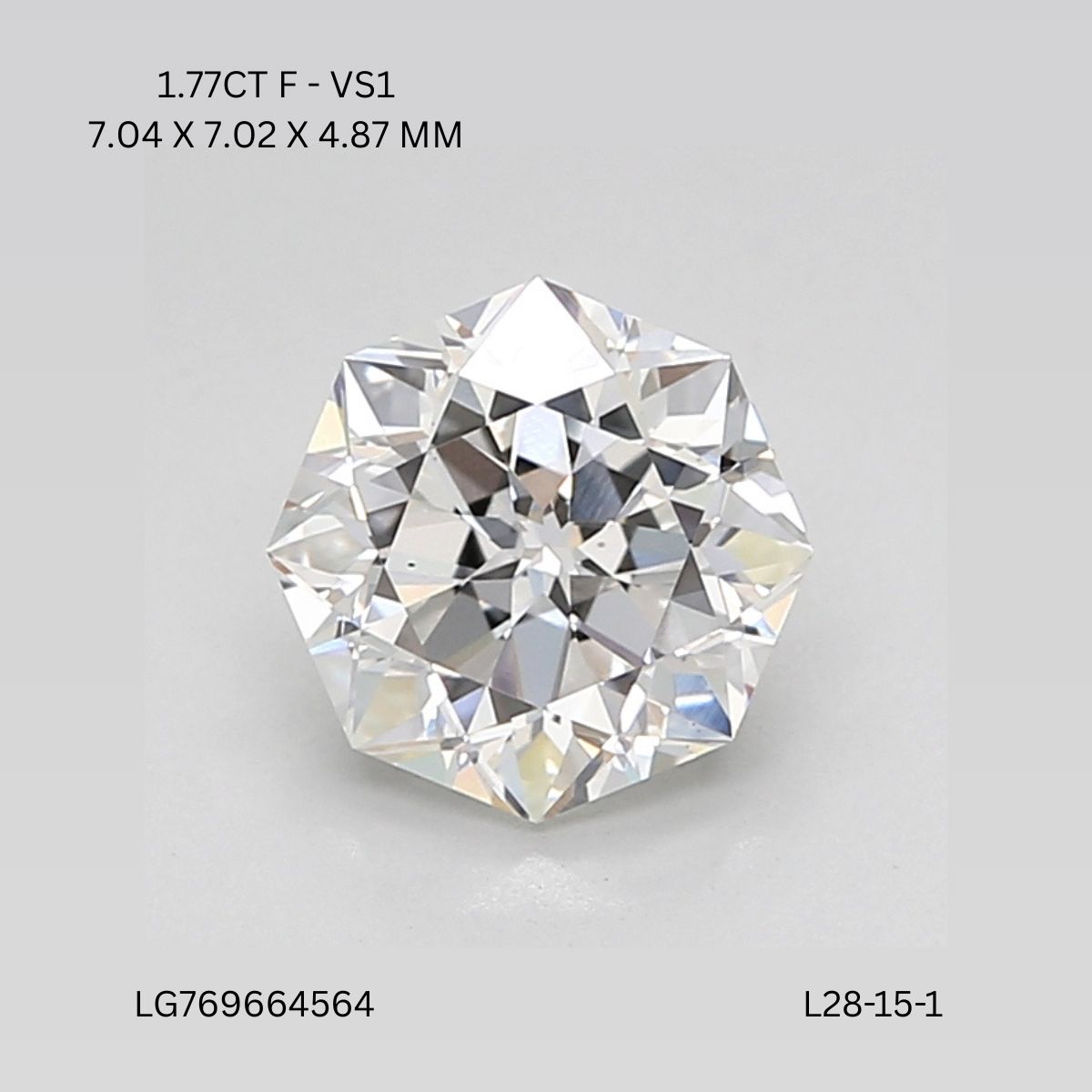 1.77 ct lab-grown Octagonal Diamond