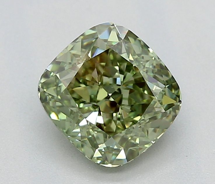 1.05 CT Fancy Intense Green CUSHION MODIFIED