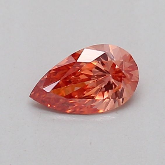 0.16 CT Fancy Vivid Pinkish Orange PEAR