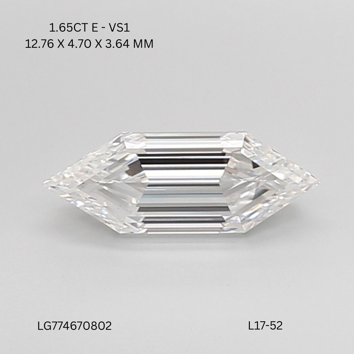 1.65 ct lab-grown Hexagonal Diamond