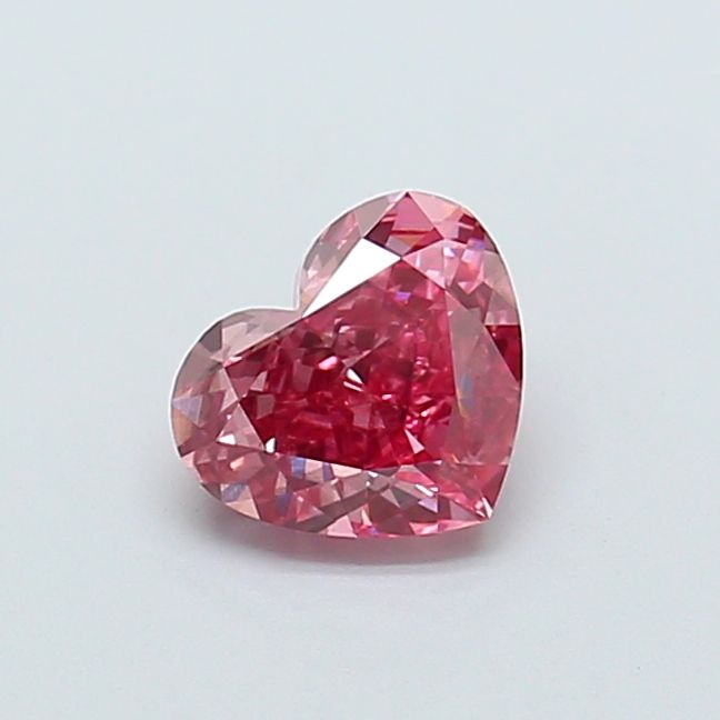 1.0 CT Fancy Vivid Brownish Pink HEART