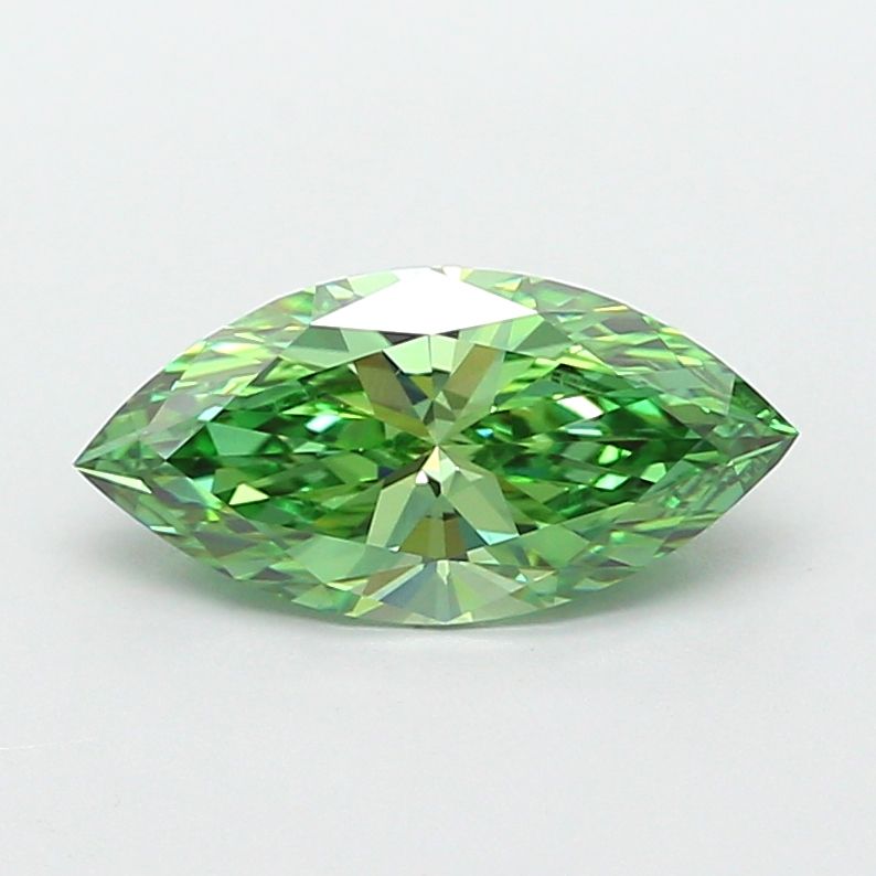 1.51 CT Fancy Vivid Green MARQUISE