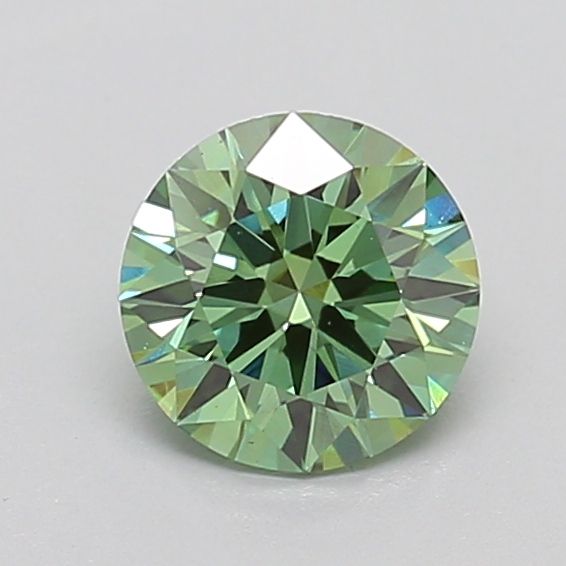 0.76 CT Fancy Vivid Green ROUND