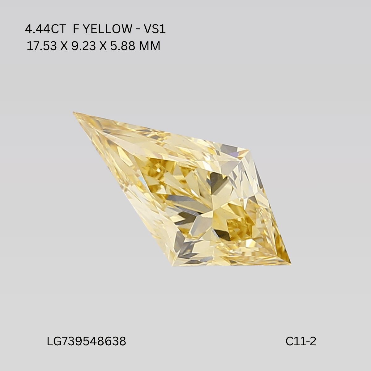 4.44 ct lab-grown Kite Diamond