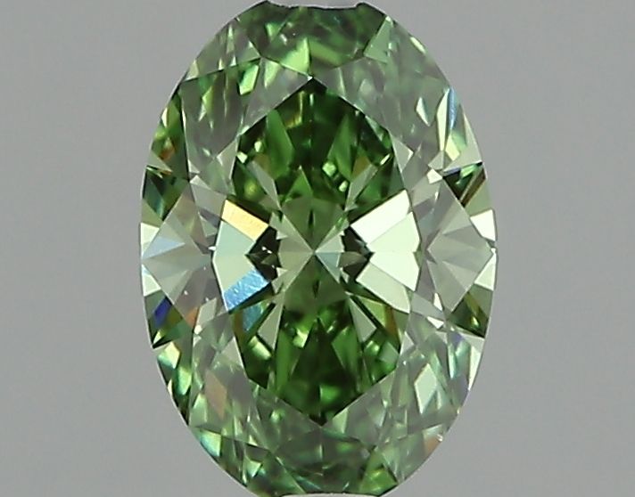 1.05 CT Fancy Vivid Green OVAL