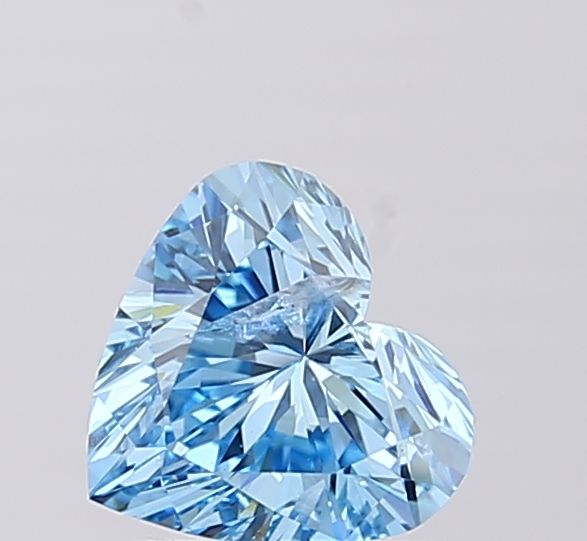 1.02 CT Fancy Vivid Blue HEART