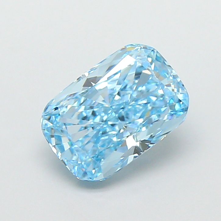 1.55 CT Fancy Vivid Blue CUSHION MODIFIED