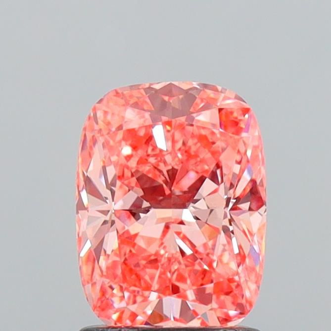 1.52 CT Fancy Vivid Pink CUSHION MODIFIED