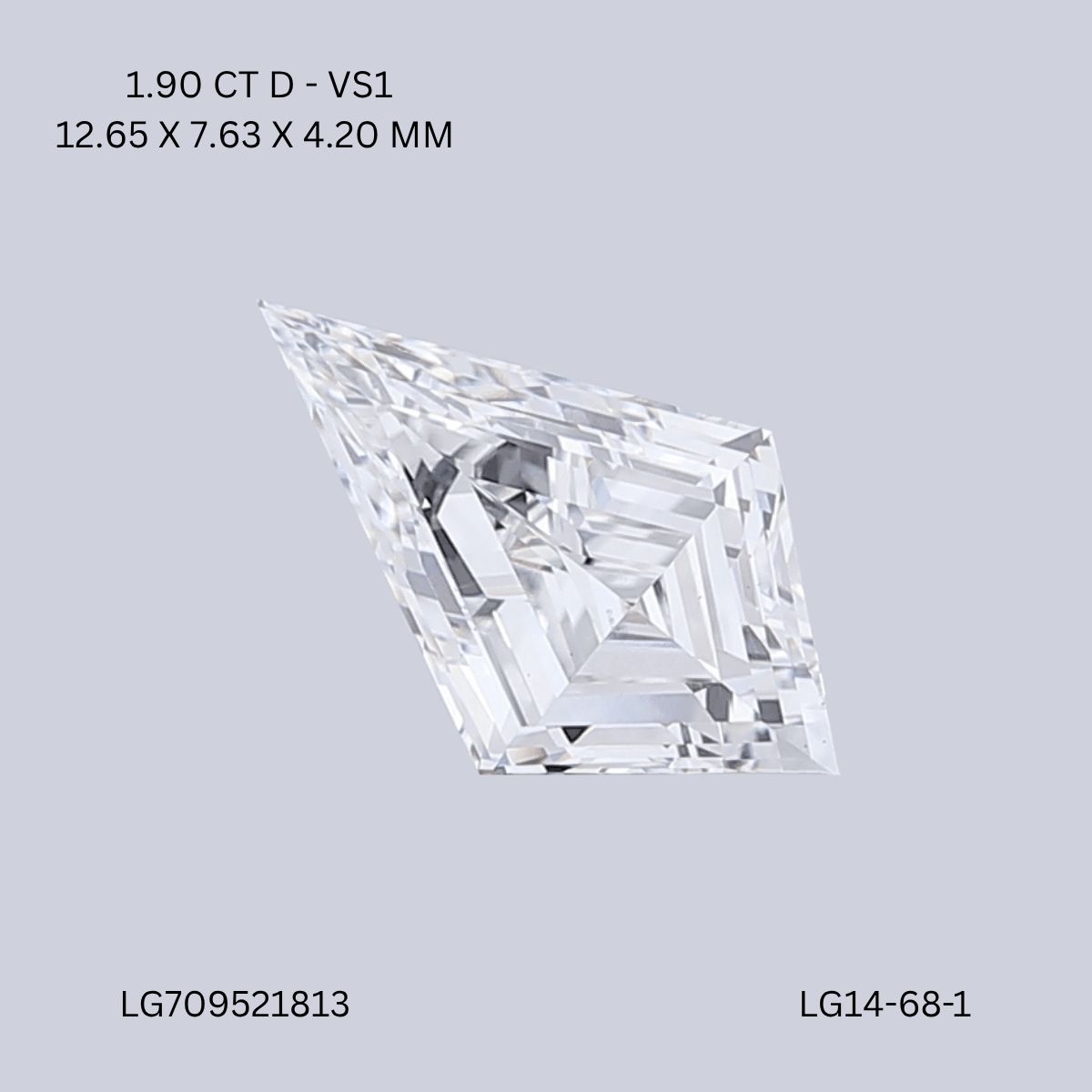 1.9 ct lab-grown Kite Diamond