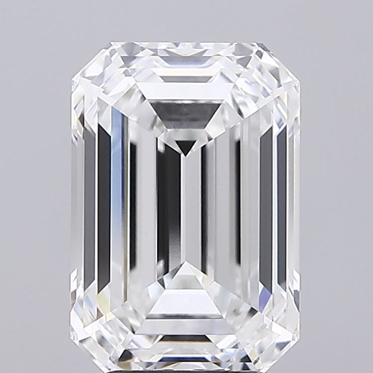 Diamant Émeraude 3.78 ct - Couleur F - Pureté VVS1
