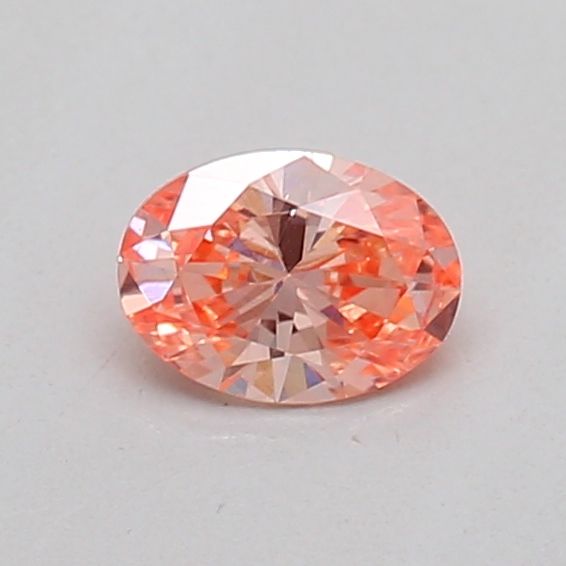 0.18 CT Fancy Vivid Pink Orange OVAL