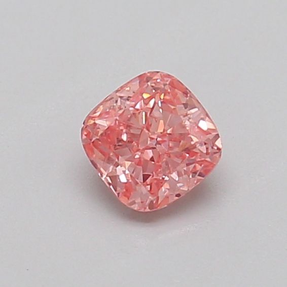 0.38 CT Fancy Vivid Pink CUSHION MODIFIED