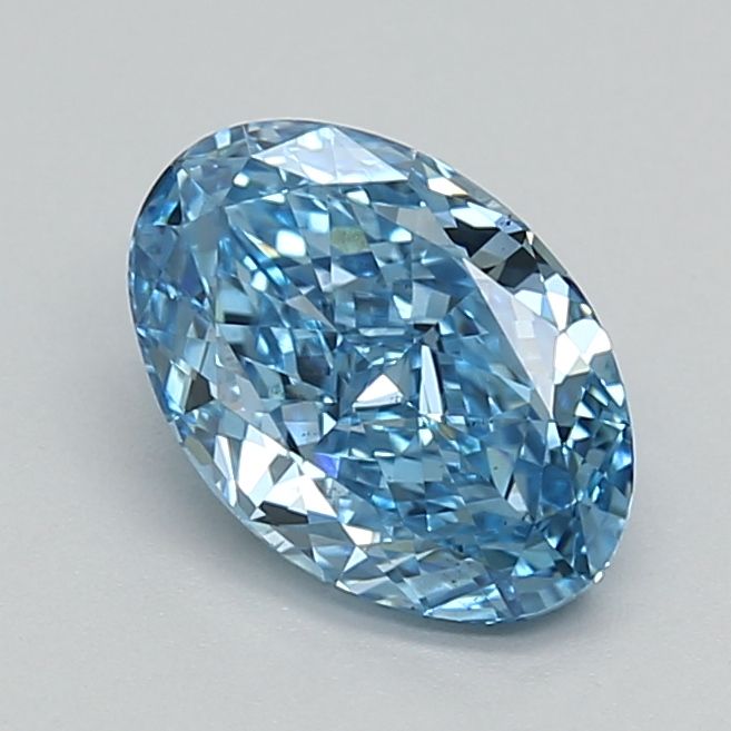 1.02 CT Fancy Vivid Blue OVAL