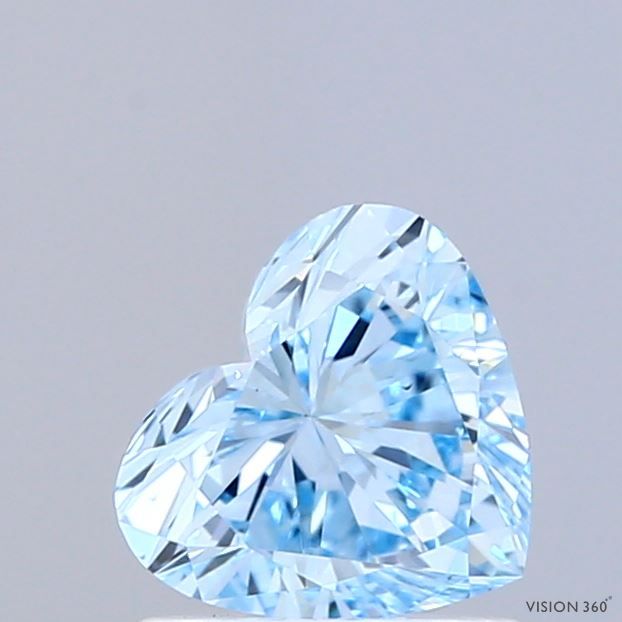 1.0 CT Fancy Intense Blue HEART