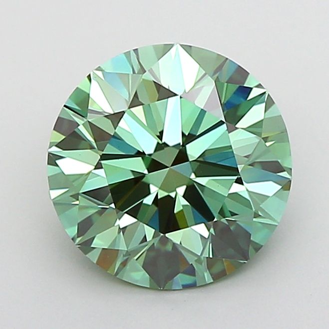 1.99 CT Fancy Vivid Green ROUND
