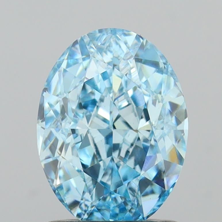1.5 CT Fancy Vivid Blue OVAL