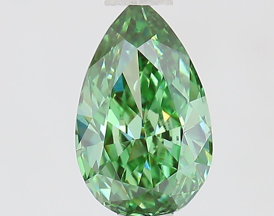0.56 CT Fancy Vivid Green PEAR
