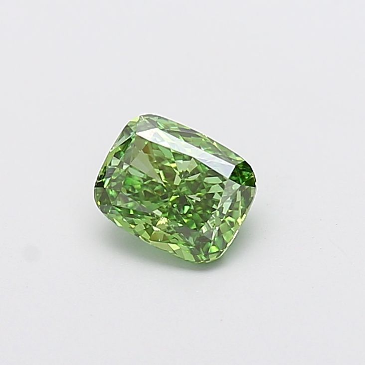 1.0 CT Fancy Vivid Green CUSHION MODIFIED