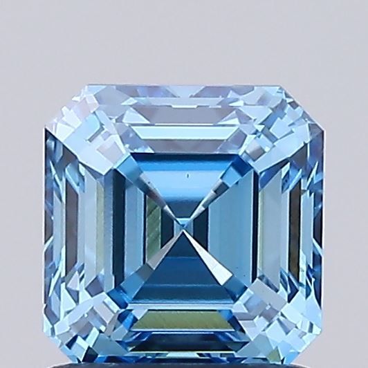 1.0 CT Fancy Vivid Blue ASSCHER