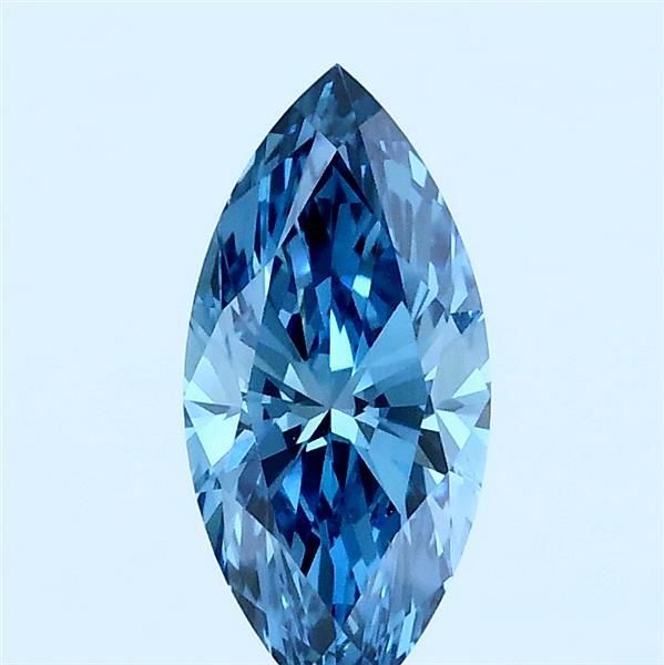 0.78 CT Fancy Vivid Blue MARQUISE