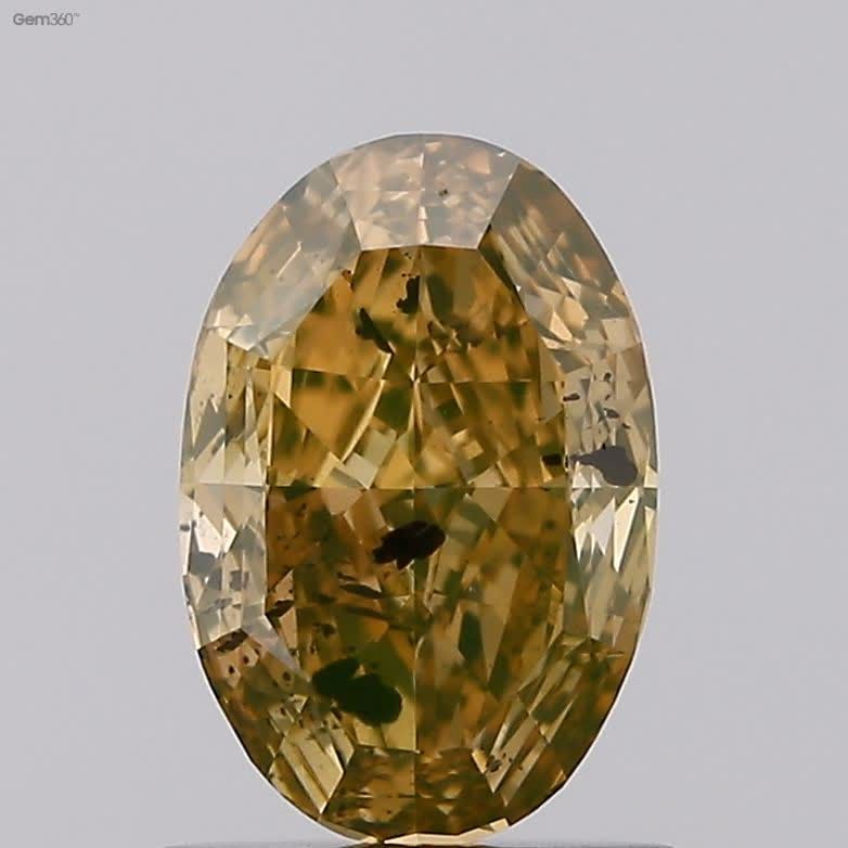 Diament 1.01 ct Fancy Deep Brownish Orangey Yellow/I2