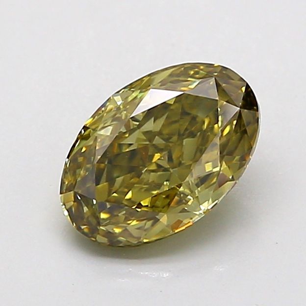 1.02 CT Fancy Grayish Yellow OVAL