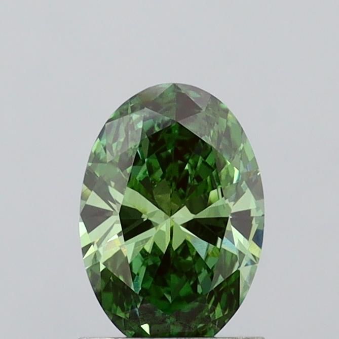 1.02 CT Fancy Vivid Green OVAL