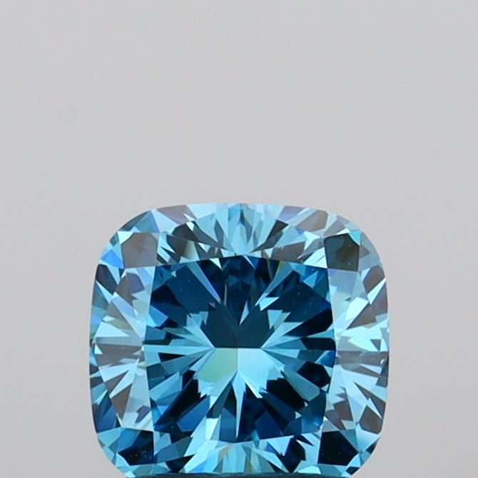 1.48 CT Fancy Vivid Blue CUSHION MODIFIED