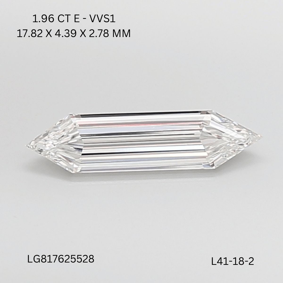 1.96 ct lab-grown Hexagonal Diamond