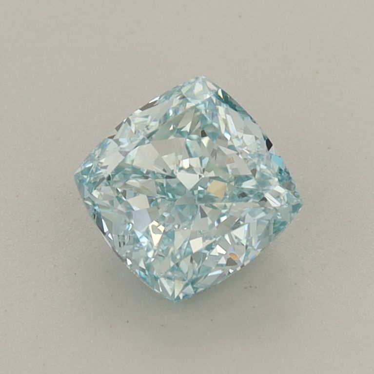 1.02 CT Fancy Vivid Blue Green CUSHION MODIFIED