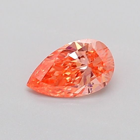 0.31 CT Fancy Vivid Pinkish Orange PEAR