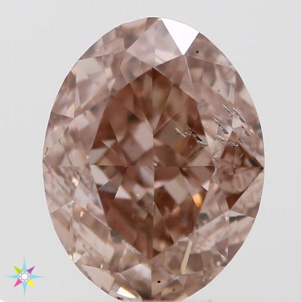 Diament 0.6 ct Fancy Brownish Orangey Pink/SI2