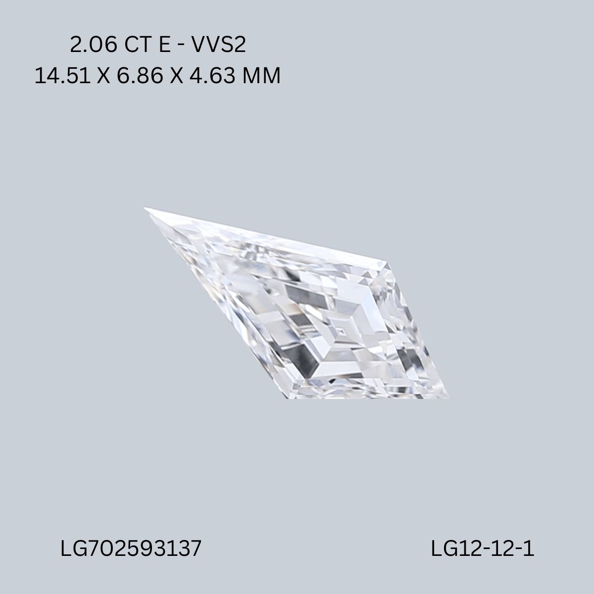 2.06 ct lab-grown Kite Diamond