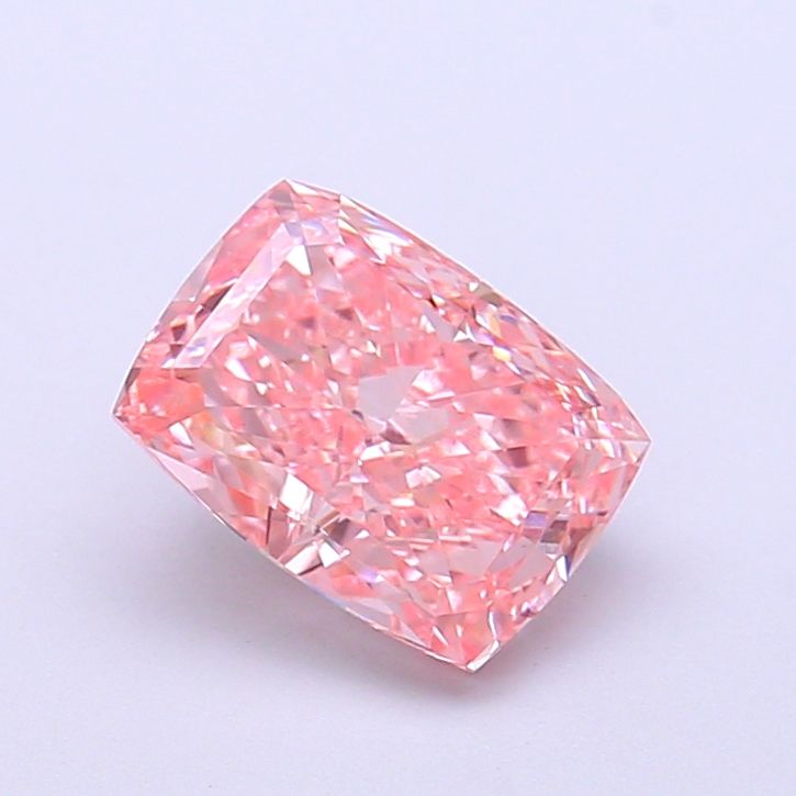 1.58 CT Fancy Vivid Pink CUSHION MODIFIED