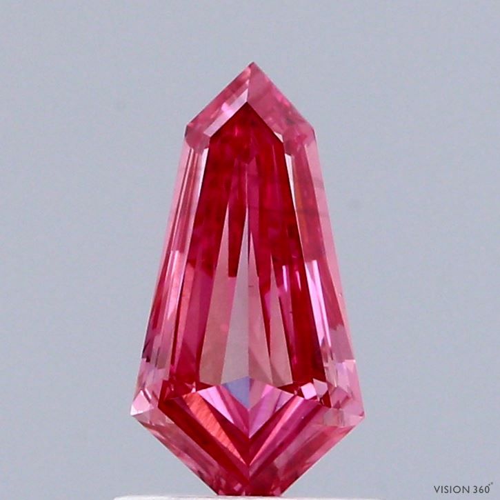 0.88 CT Fancy Vivid Pink HEXAGONAL