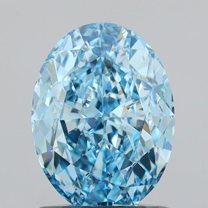 1.51 CT Fancy Vivid Blue OVAL
