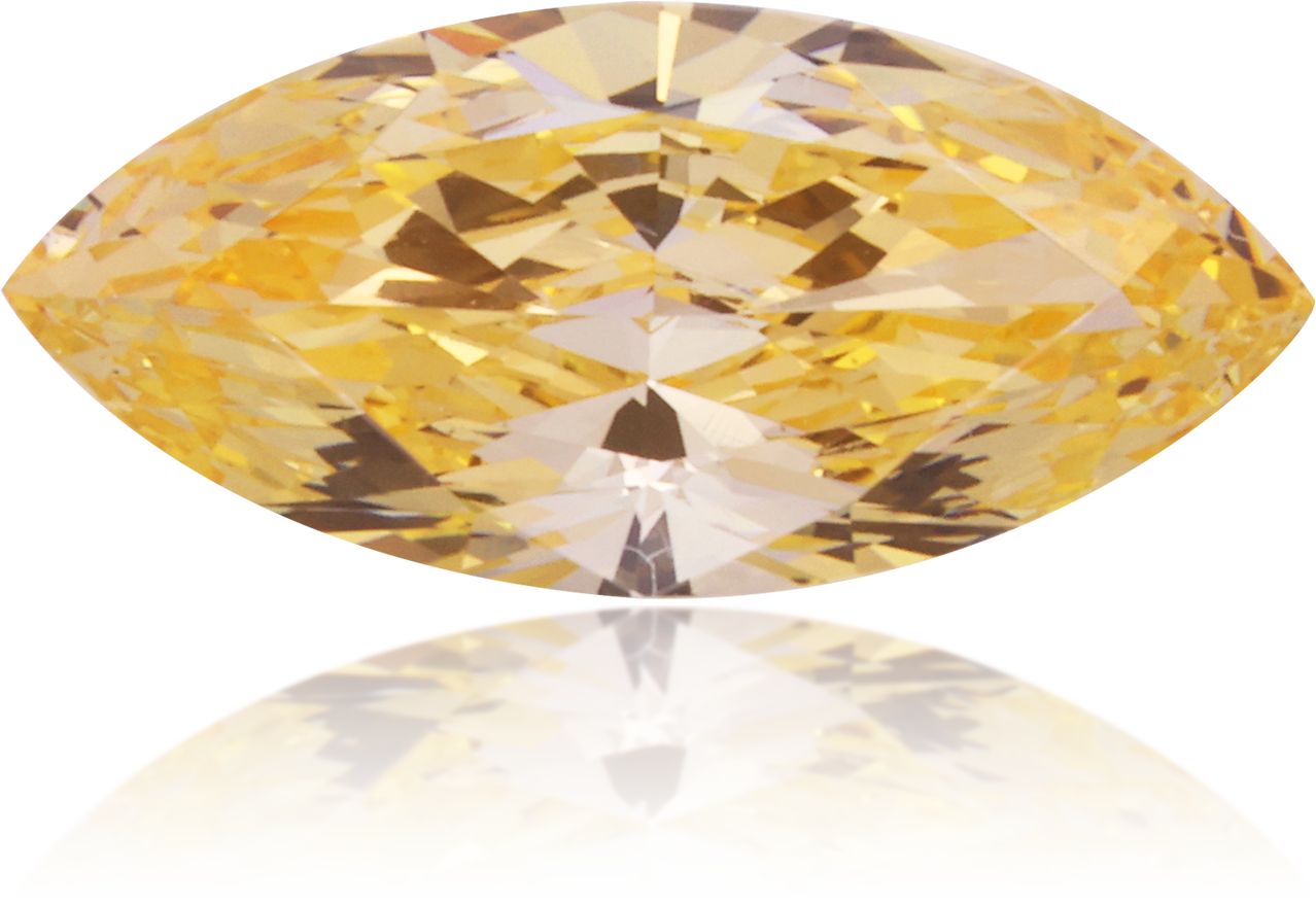 Diament 0.74 ct Fancy Vivid Orangey Yellow/VS1