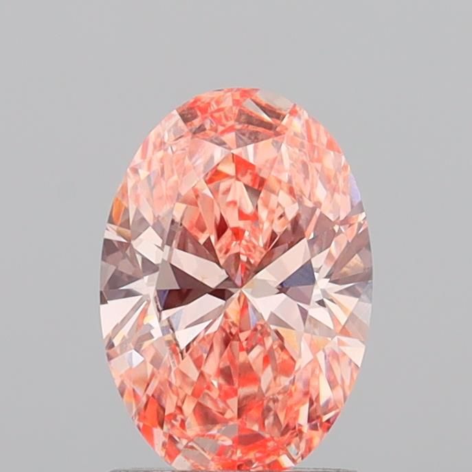 1.49 CT Fancy Vivid Orangey Pink OVAL
