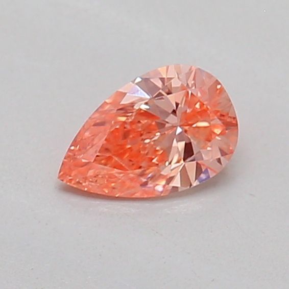0.19 CT Fancy Vivid Pinkish Orange PEAR