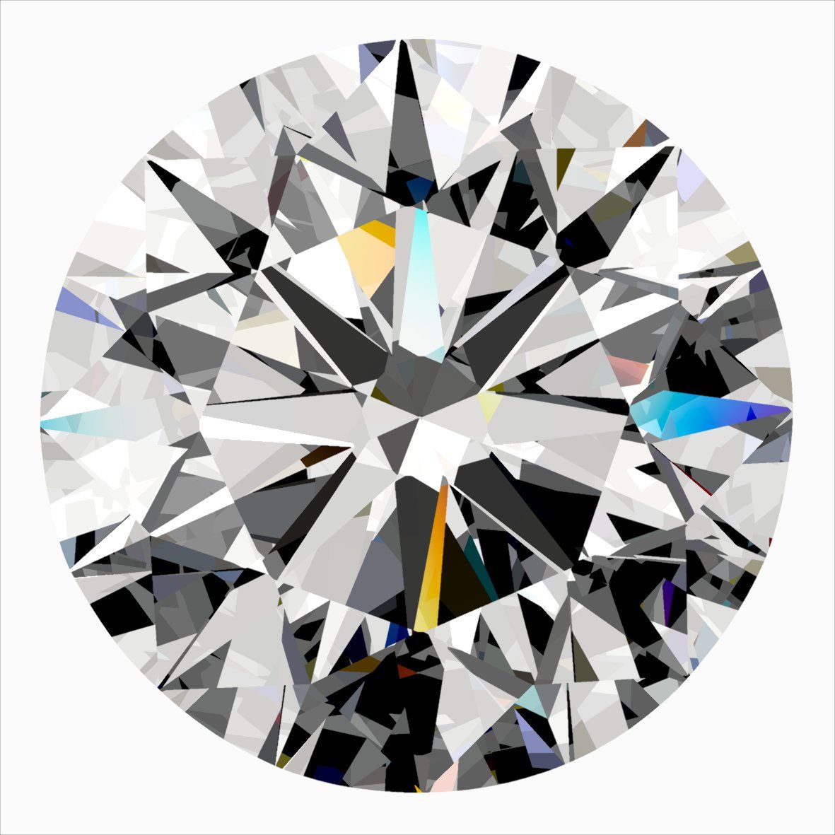 Diamant Rond 0.35 ct - Couleur F - Pureté VVS2