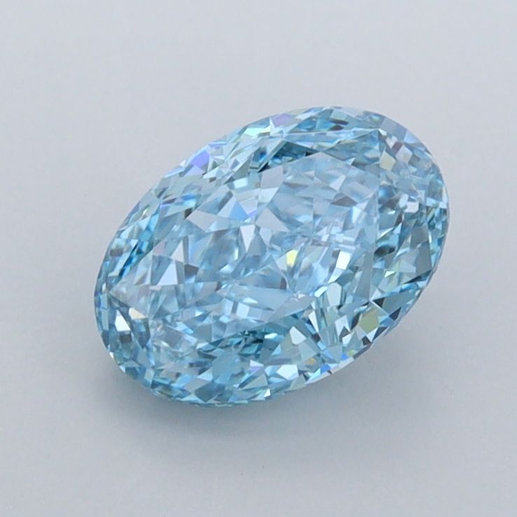 1.15 CT Fancy Vivid Blue OVAL