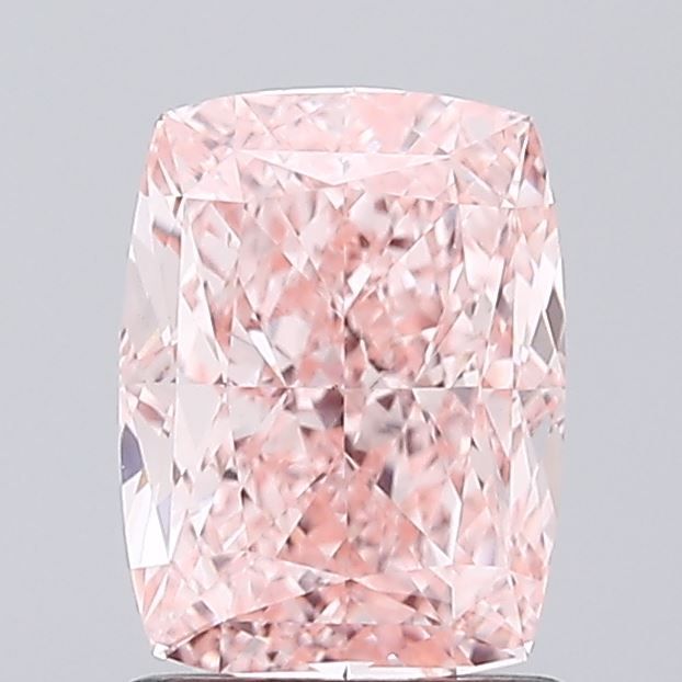 1.5 CT Fancy Intense Orangey Pink CUSHION MODIFIED
