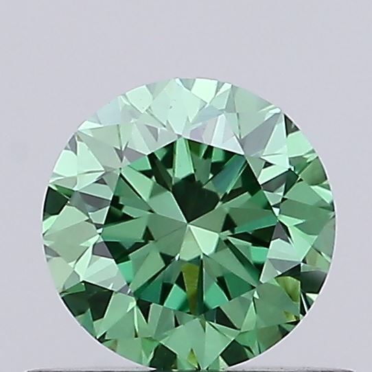 0.55 CT Fancy Vivid Green ROUND