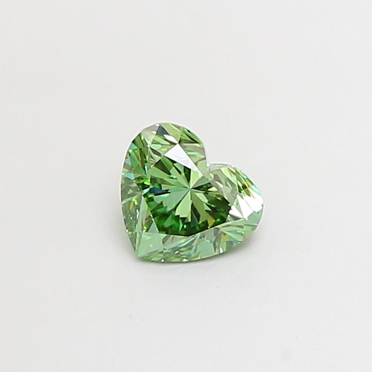 0.84 CT Fancy Vivid Green HEART