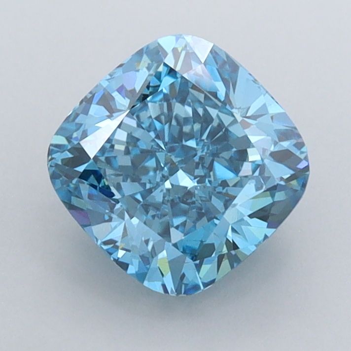 1.51 CT Fancy Vivid Blue CUSHION MODIFIED