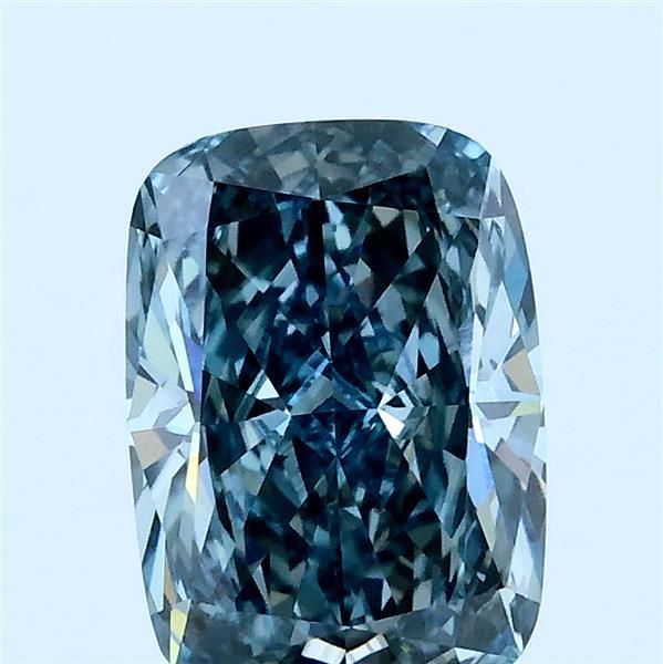 1.79 CT Fancy Intense Green Blue CUSHION MODIFIED