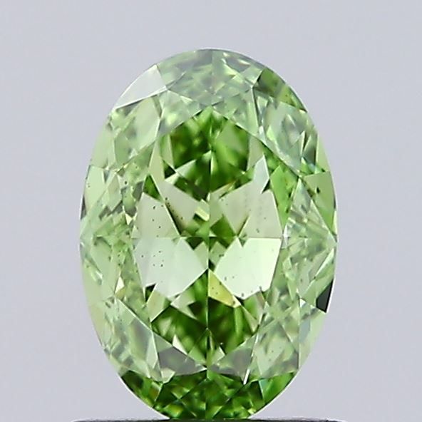 1.01 CT Fancy Vivid Green OVAL