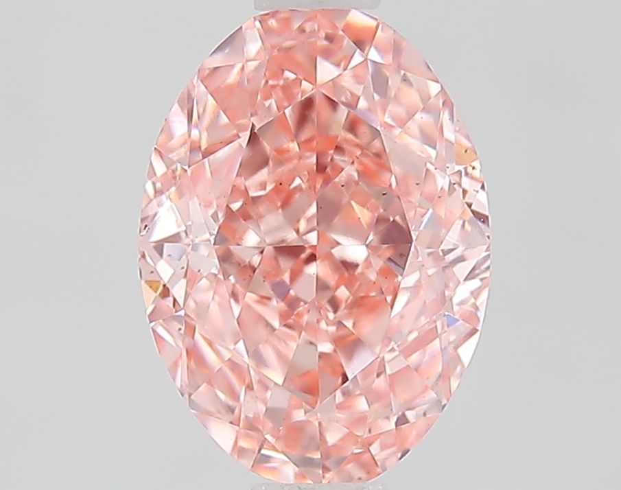 1.51 CT Fancy Vivid Orangey Pink OVAL