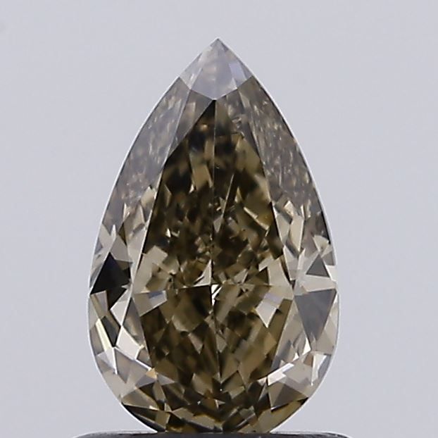 0.79 CT Fancy Light Grayish Brown PEAR