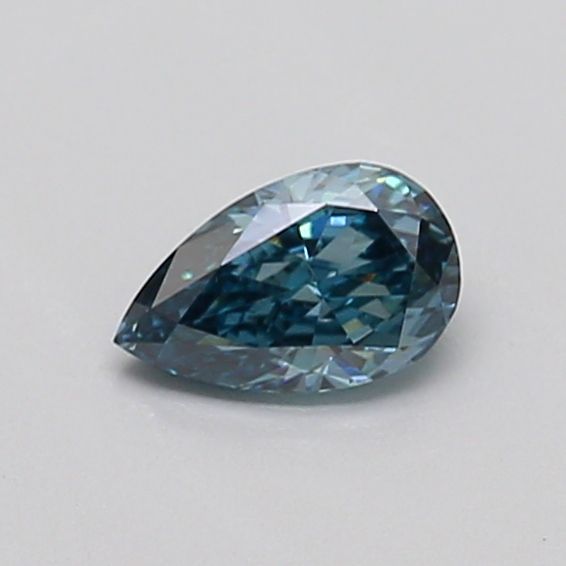 0.33 CT Fancy Vivid Greenish Blue PEAR
